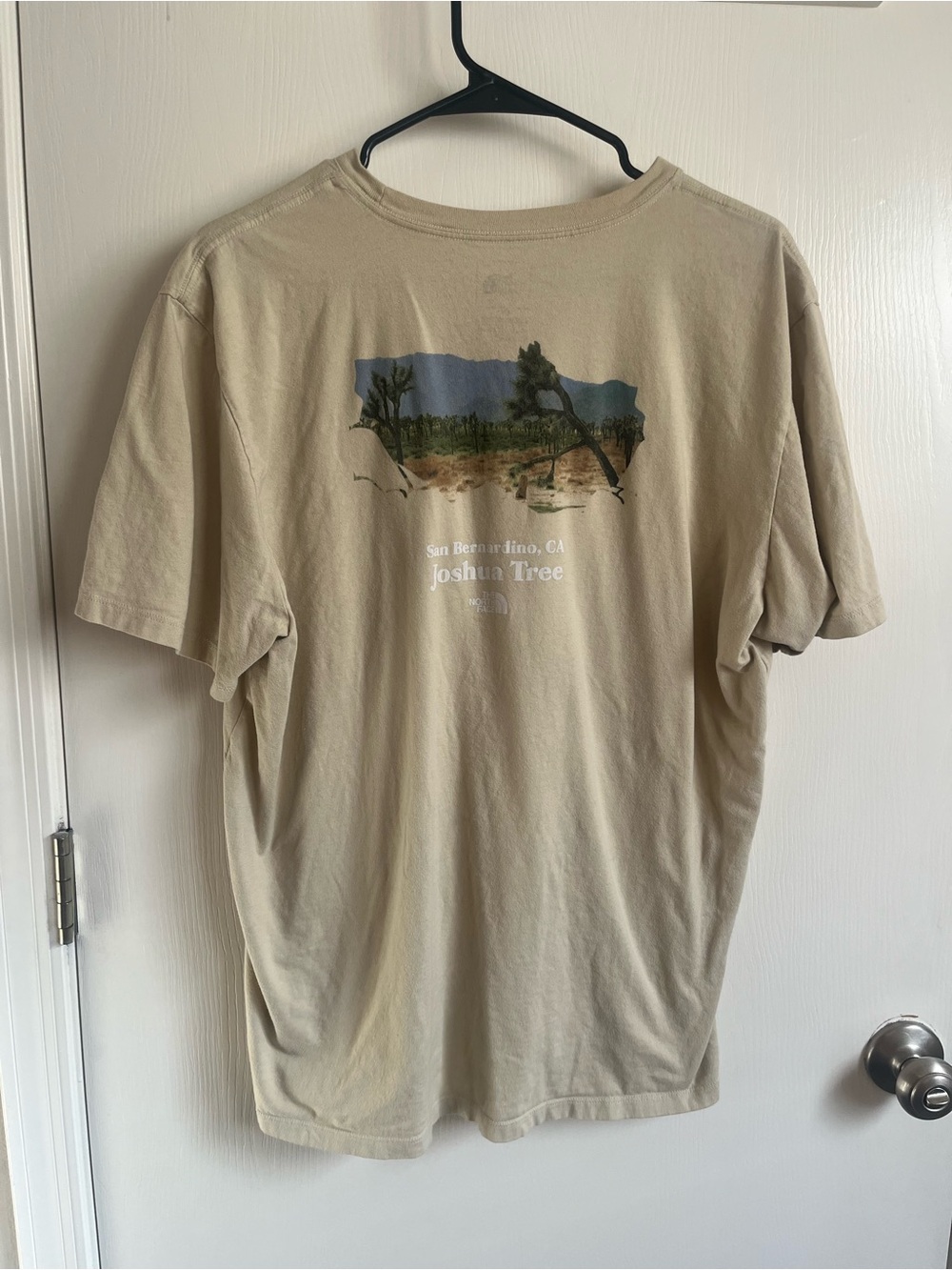 The North Face Men's Joshua Tree Scenic Tee - Sand/Blue Print